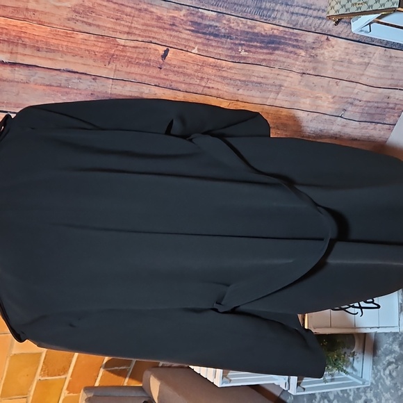 H&M Double Breasted Belted Black Trench Coat Size XL - Picture 5 of 6